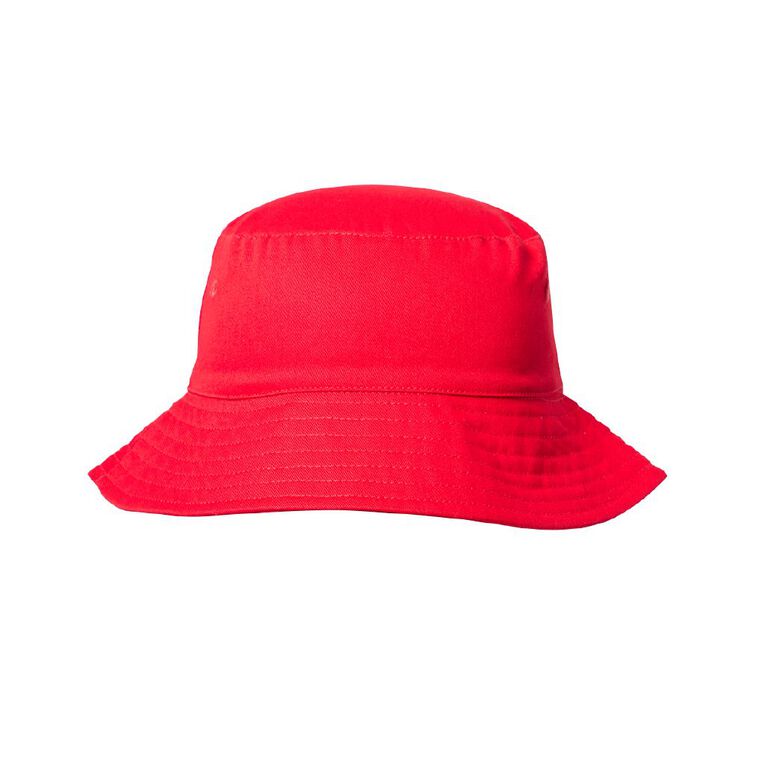 Young Original Kids' Plain Bucket Hat, Red, hi-res