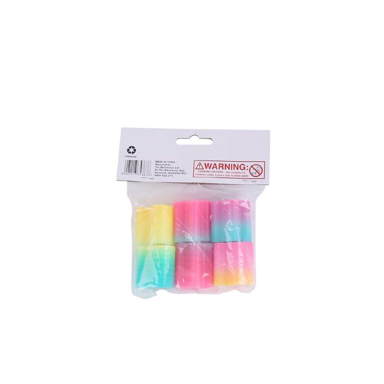 Party Inc Rainbow Spring 3.5cm 6 Pack, , hi-res