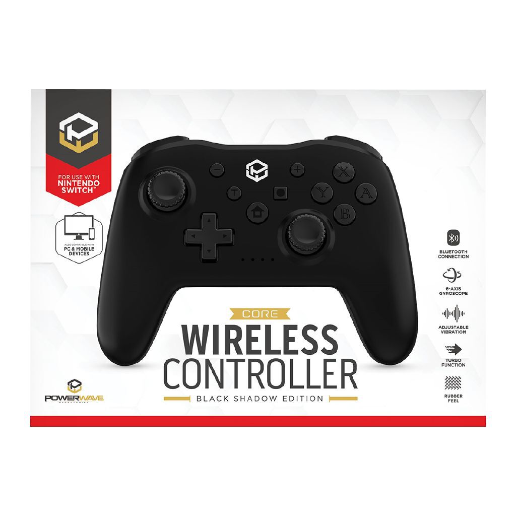 PowerWave Nintendo Switch Wireless Controller Black Black | The
