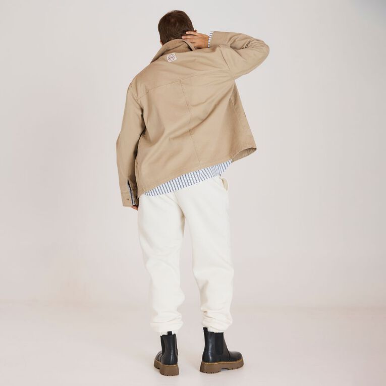 BRDRLESS Graphic Trackpant, Cream, hi-res