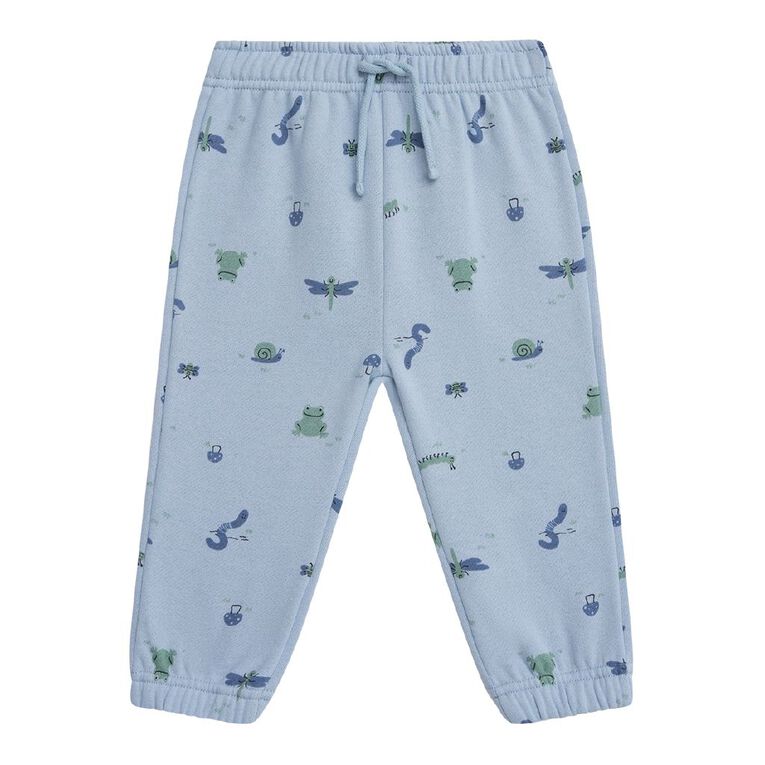 Young Original Babies' Printed Trackpants, Blue Light, hi-res