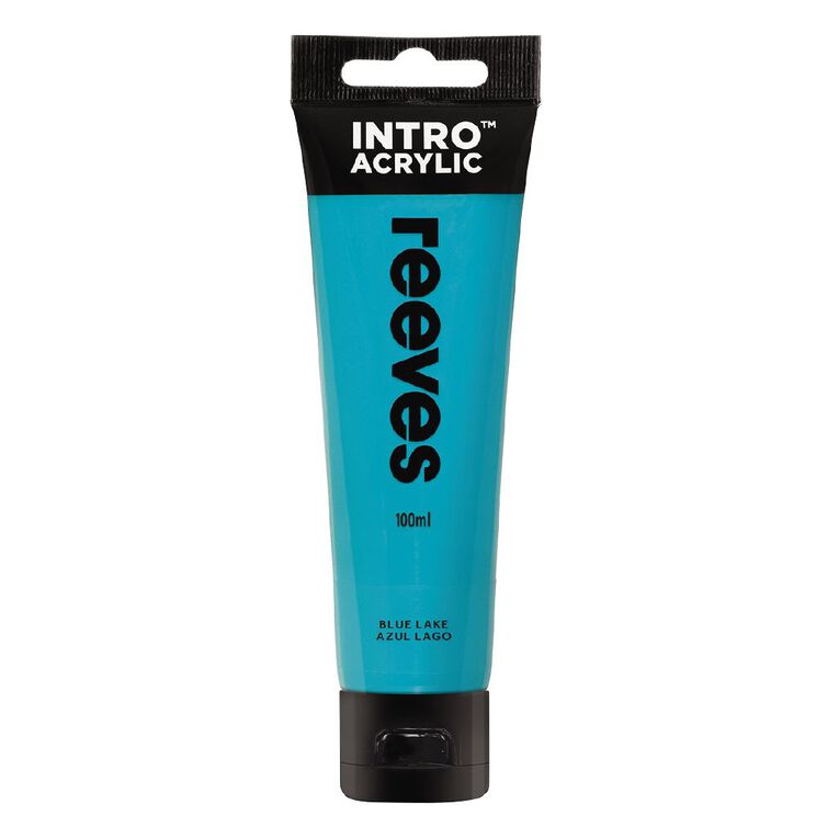 Reeves Intro Acrylic Paint Blue Lake 100ml, , hi-res