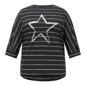 H&H Plus Women's 3/4 Batwing Tunic Top
