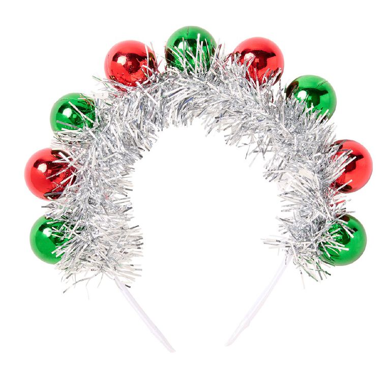 Wonderland Novelty Christmas Bauble Headband Assorted, , hi-res