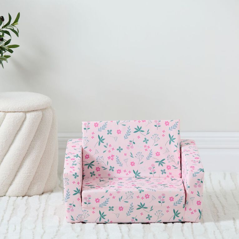 Living & Co Kids Flip Sofa Floral Pink, , hi-res