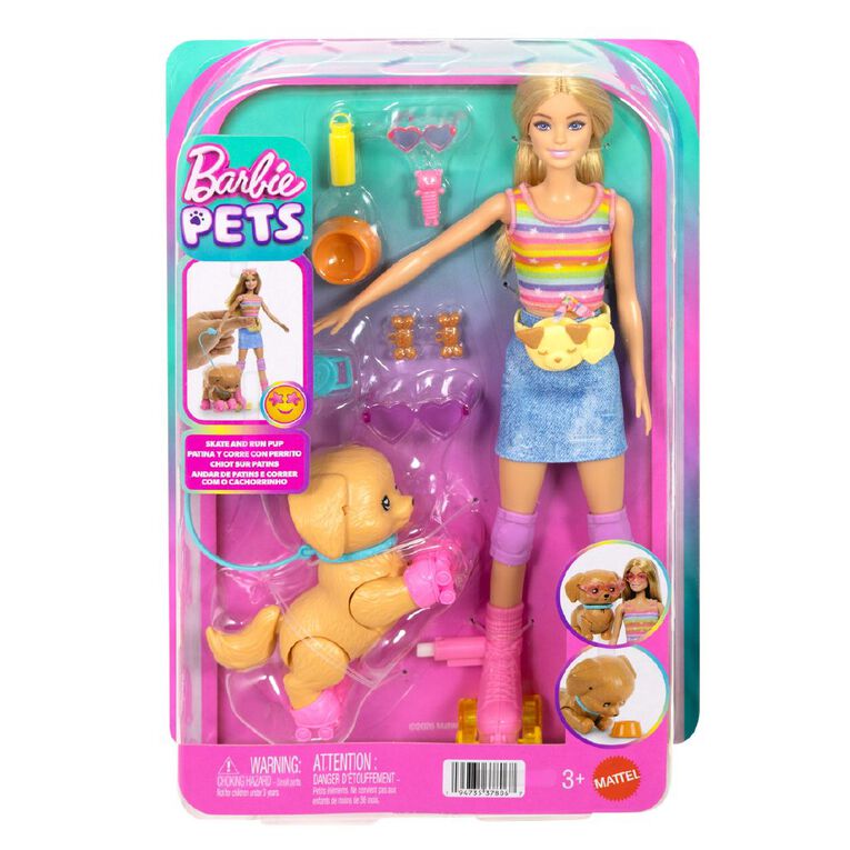 Barbie Skating Doll & Skating Pup Playset, , hi-res