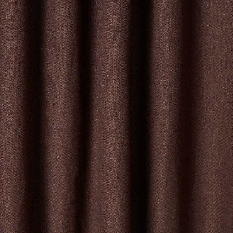 Living & Co Vienna Curtains Brown Mid 150-230cm Wide/205cm Drop, , hi-res