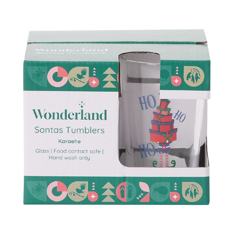 Wonderland Home Christmas Novelty Tumblers Assorted 4 Pack, , hi-res