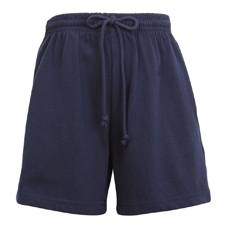 Schooltex Kids' Long Length Knit Shorts, Navy, hi-res