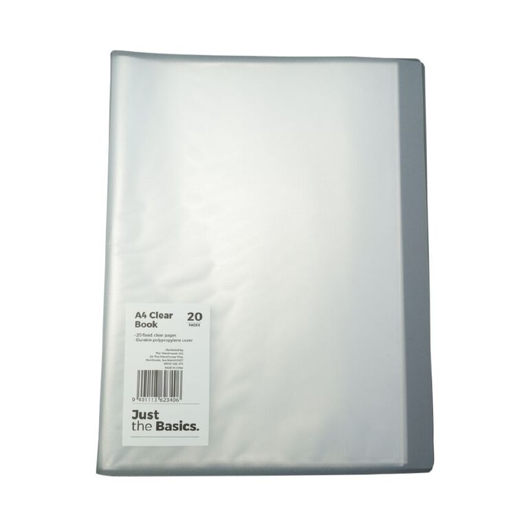 Just the Basics Clearbook 20 Pages Black, , hi-res
