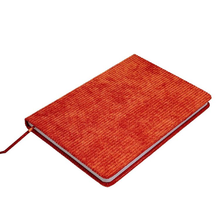 Uniti Stationery Corduroy Notebook A5 Orange, , hi-res