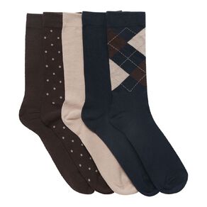 H&H Men's Crew Business Sock 5 Pack