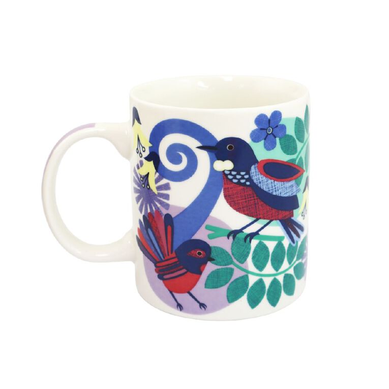 NZ Floral Tui Boxed Coffee Mug 340ml, , hi-res