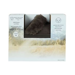 NEW ZEALAND SHEEPSKIN CO. Women's Sheepskin Lined Slipper Scuff BOX