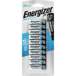 Energizer Max Plus Advanced Batteries AA 10 Pack 10 Pack