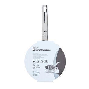 Living & Co Gourmet Saucepan Stainless Steel 20cm