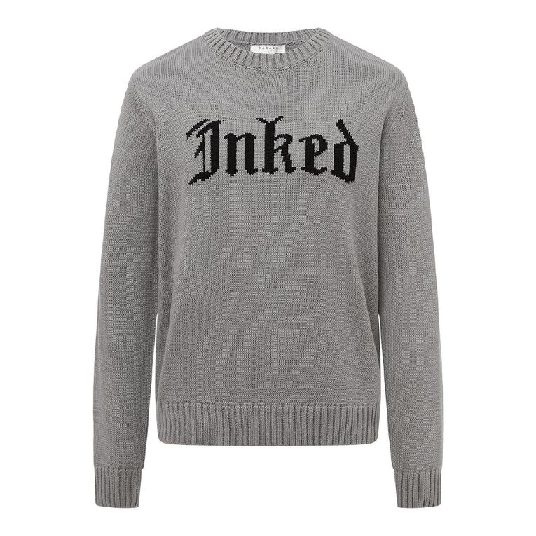 Garage Men's Crewneck Graphic Pullover, Grey Light, hi-res