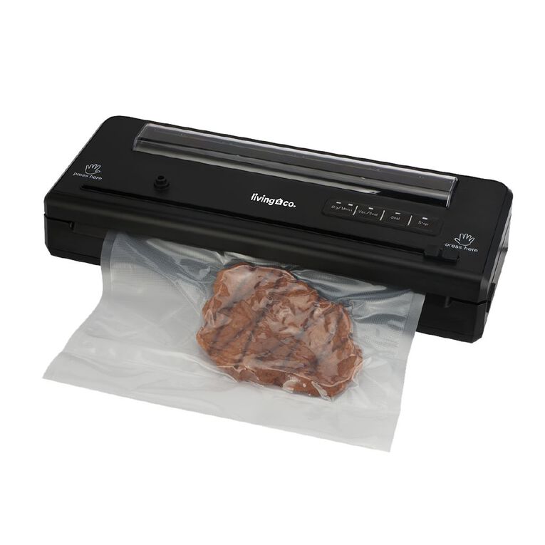 Living & Co Vacuum Food Sealer Machine Black, , hi-res