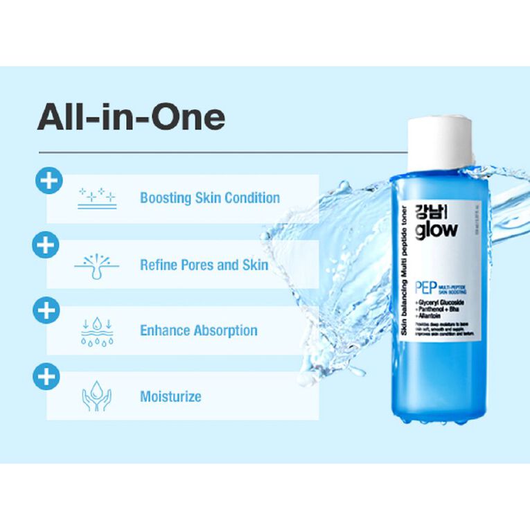 Gangnam Glow Multi Peptide Skin Boosting Toner K-Beauty, , hi-res