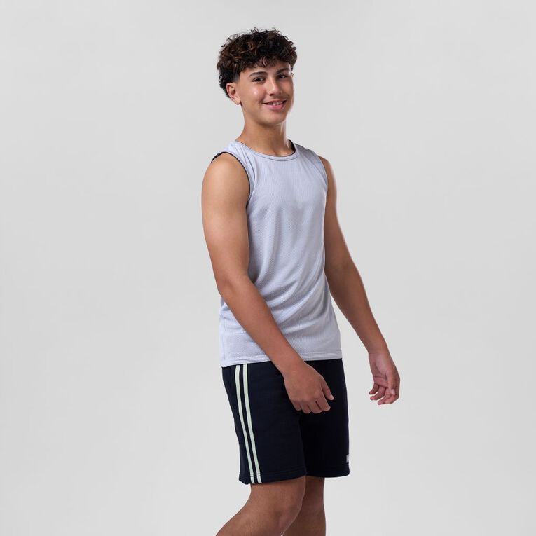 Basketball NZ Reversible Singlet, Black/White, hi-res