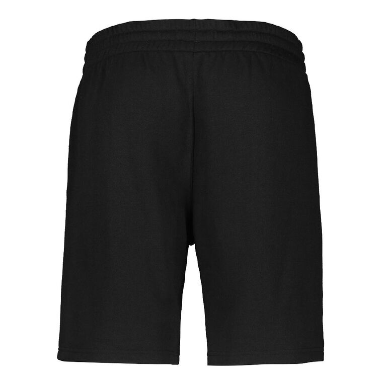 H&H Men's Plain Knit Shorts, Black, hi-res