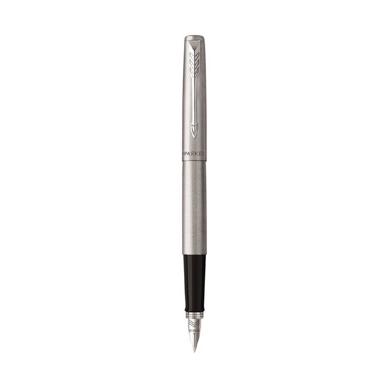 Parker Jotter Stainless Steel Trim Fountain Pen Blue Ink Blue, , hi-res