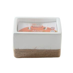 Waxworks Citronella Rectangle Cement Candle With Rope Assorted