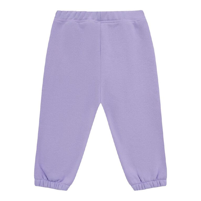 Young Original Toddler Girls' Cosy Fleece Trackpants, Purple Mid, hi-res