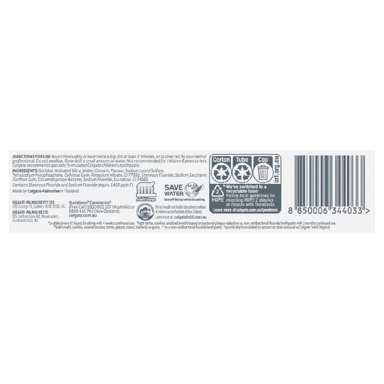 Colgate Total Toothpaste Advanced Clean 115g, , hi-res