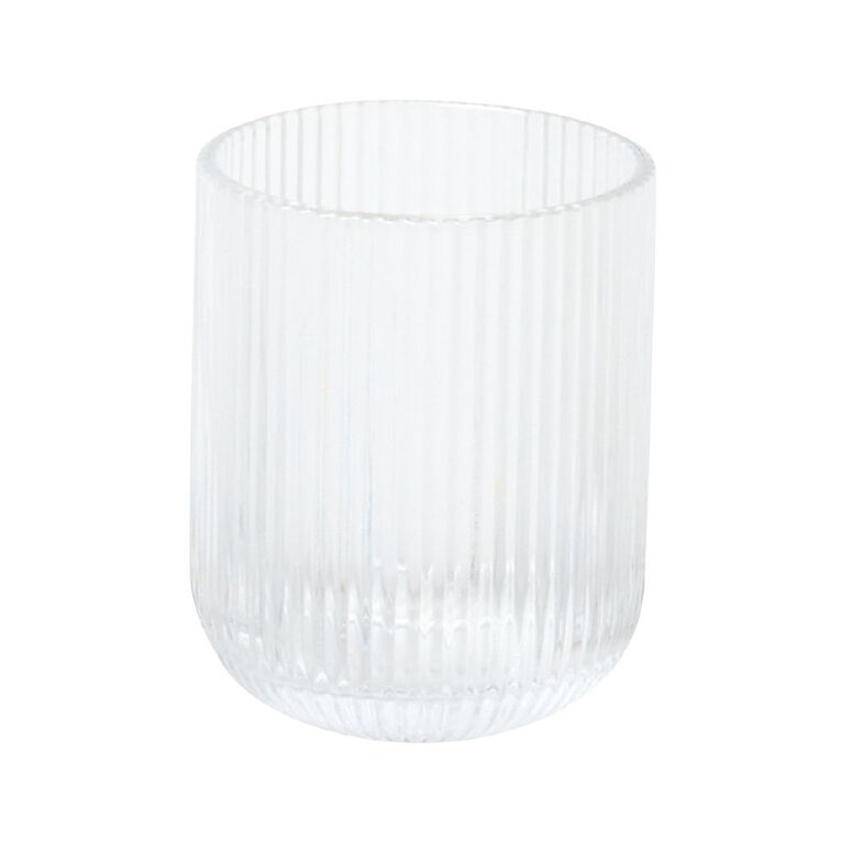 Living & Co Linear Tumblers Short Clear 6 Pack, , hi-res