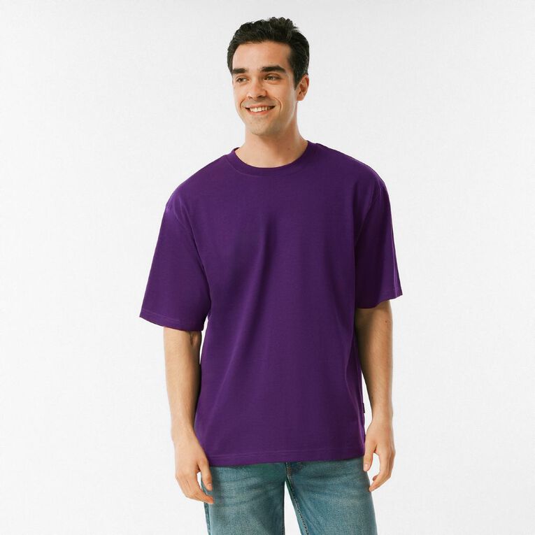 Garage Men's Heavyweight Boxy Tee, Purple Dark, hi-res