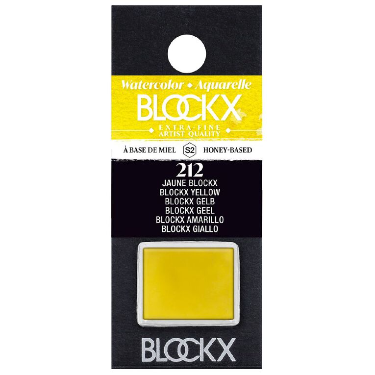 BLOCKX Watercolour Half Pan S2 212  Yellow Yellow, , hi-res