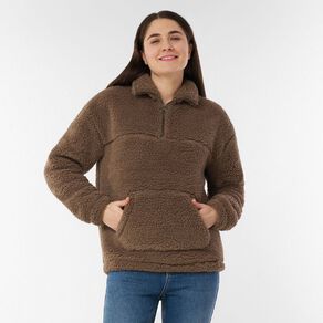 H&H Women's 1/4 Zip Recycled Sherpa Sweat
