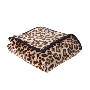 Living & Co 400gsm Mink Feel Blanket Jessa Multi-Coloured Queen