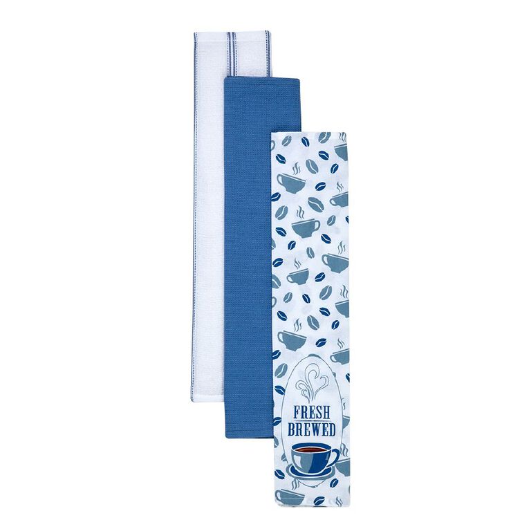 Living & Co Tea Towels 3 Pack Assorted, , hi-res