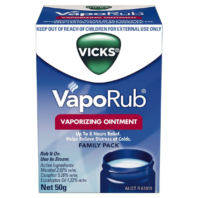 Vicks VapoRub Ointment Decongestant Chest Rub 50g, , hi-res