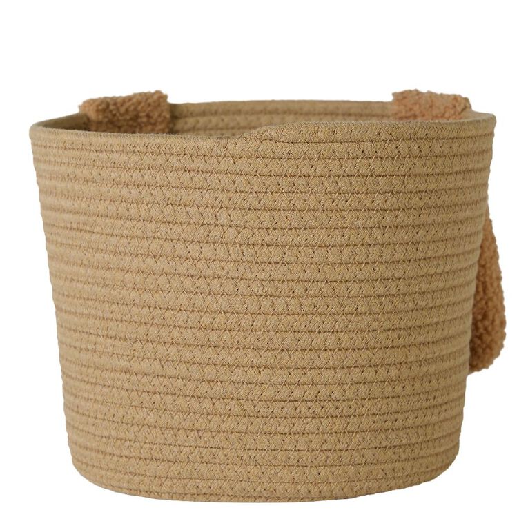 Living & Co Kids Cotton Rope Basket Dog Brown Mid, , hi-res