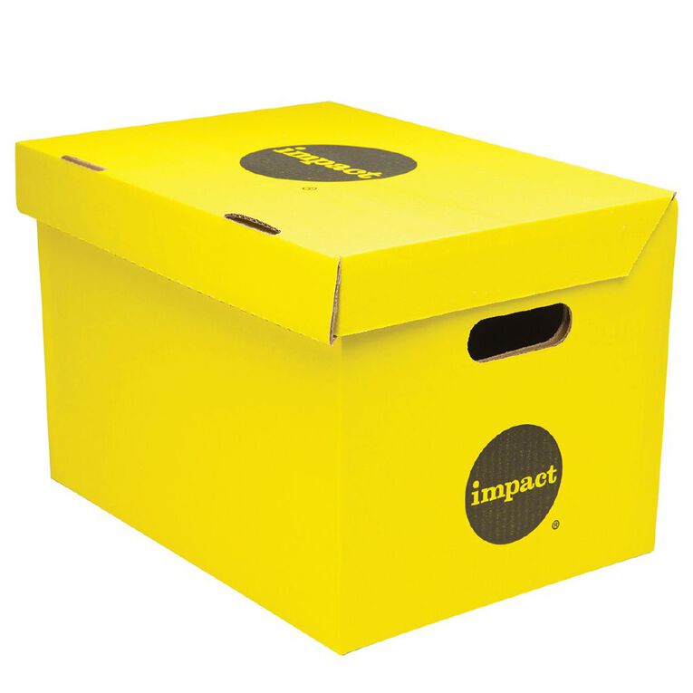 Impact Archive Storage Box Yellow Mid, , hi-res