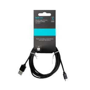 Tech.Inc Micro USB Cable 2m Black