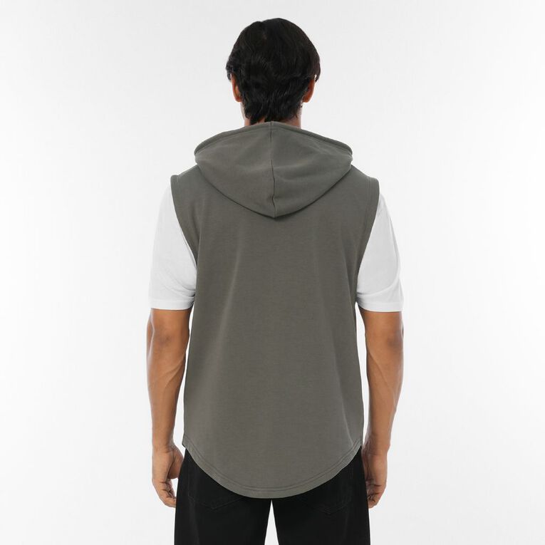 Garage Men's Hooded Muscle, Grey Dark, hi-res