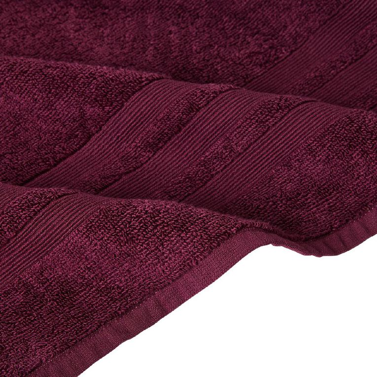 Living & Co Plush Plain Spa Towel Plum, , hi-res