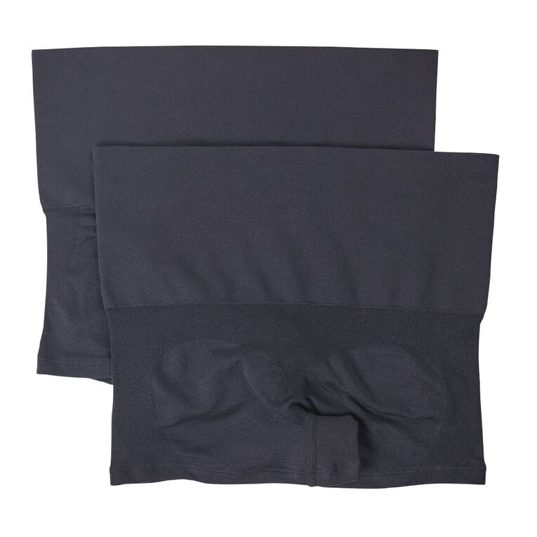 H&H Women's Shapewear Boyshorts 2 Pack, Black, hi-res