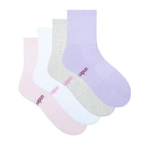 Underworks Women's Sport Mid Crew Socks 4 Pack