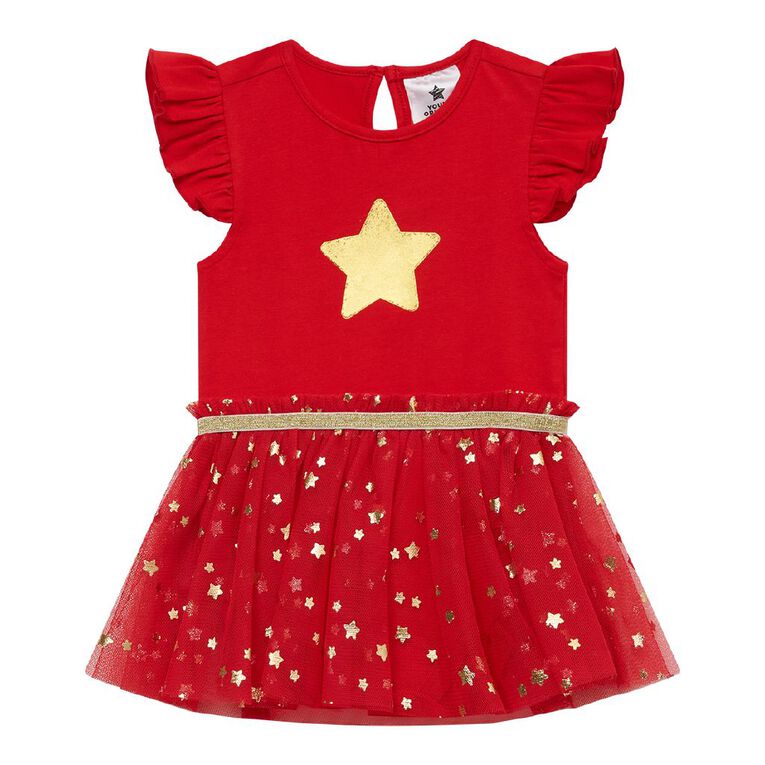 Young Original Babies' Christmas Romper, Red Mid, hi-res