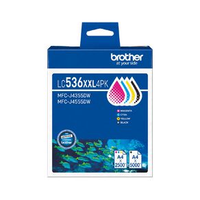 Brother LC536XXL 4 Pack 2500CMY/ 5000 BK