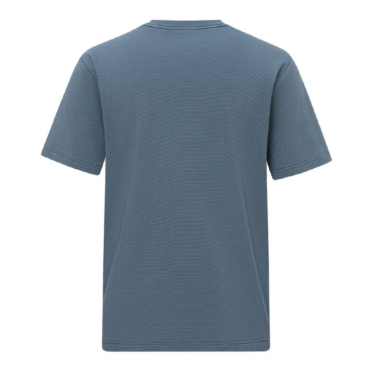 H&H Men's Midweight Pique Tee, Blue Mid, hi-res