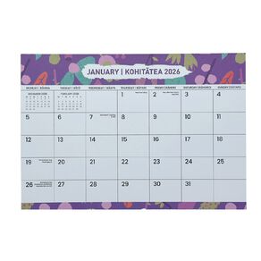 WS 2026 Monthly Planner Magnetic Multi-Coloured