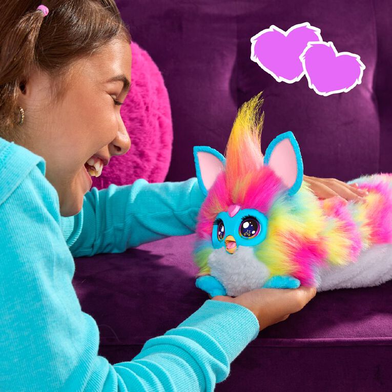 Furby Interactive Plush DJ Rainbow, , hi-res
