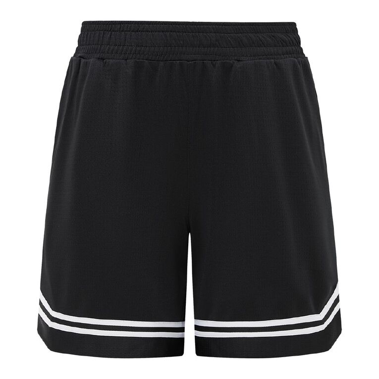 Active Intent Women's Active Basketball Shorts, Black/White, hi-res
