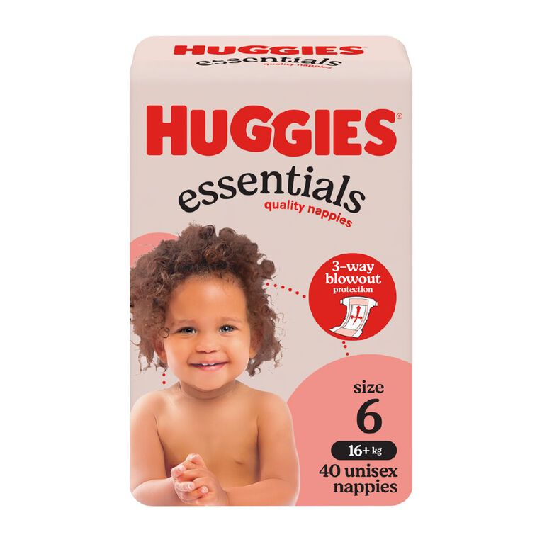 Huggies Essential Nappies Size 6 16+kg 40 Pack, , hi-res
